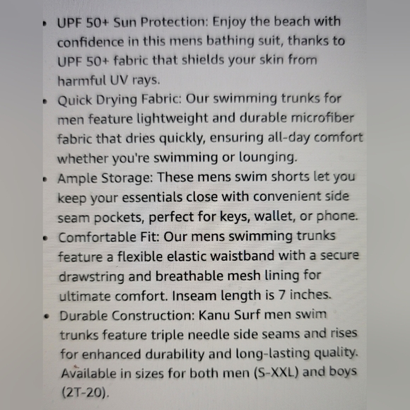 NWT KANU Surf HAVANA mens Swim Trunks 5.5 To 7 Inseam - Picture 6 of 12